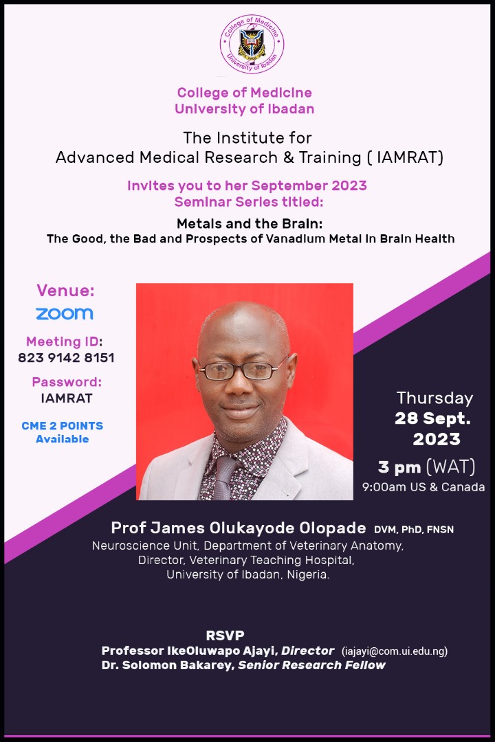 IAMRAT MONTHLY LECTURE SERIES FOR SEPTEMBER 2023