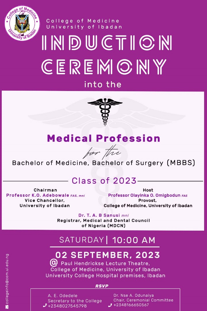 Induction Ceremony of the MBBS Graduating Class of 2023