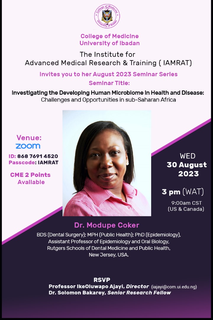 IAMRAT'S AUGUST 2023 SEMINAR SERIES