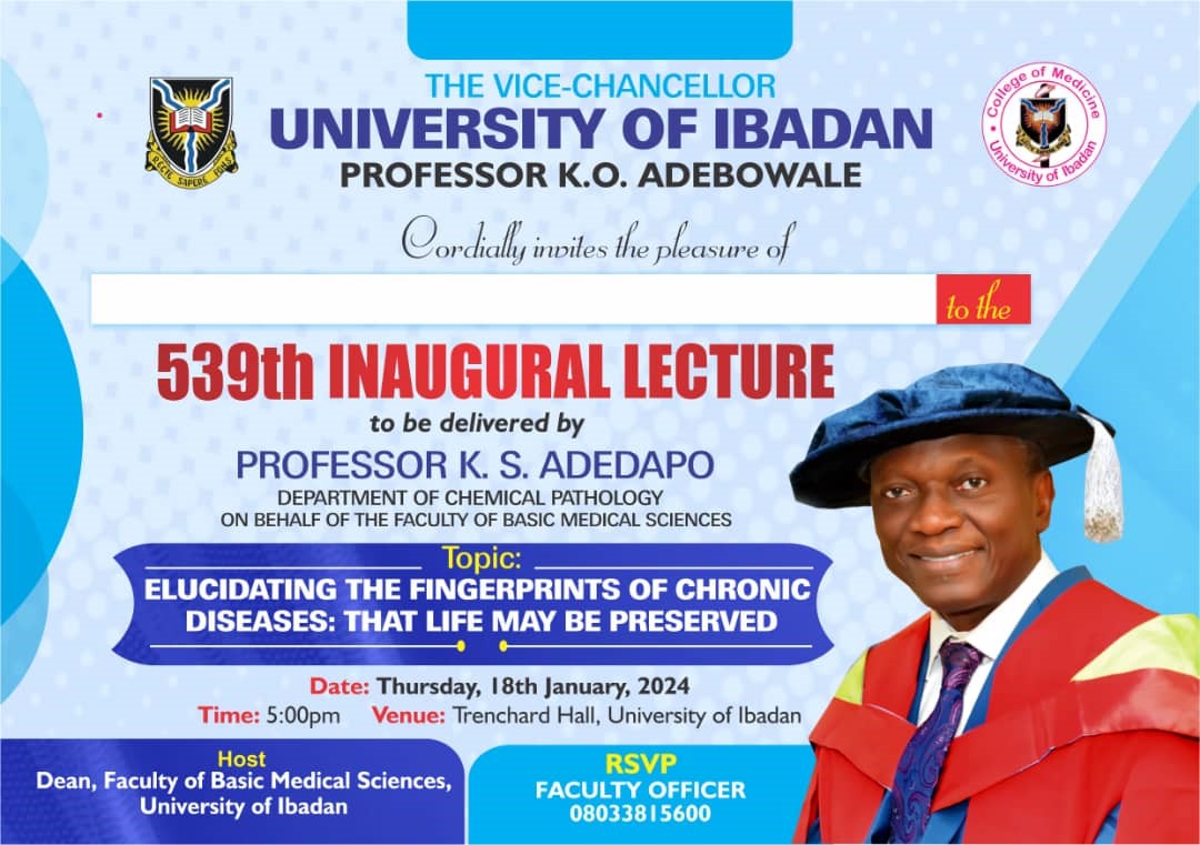 The 539th Inaugural Lecture of the University of Ibadan
