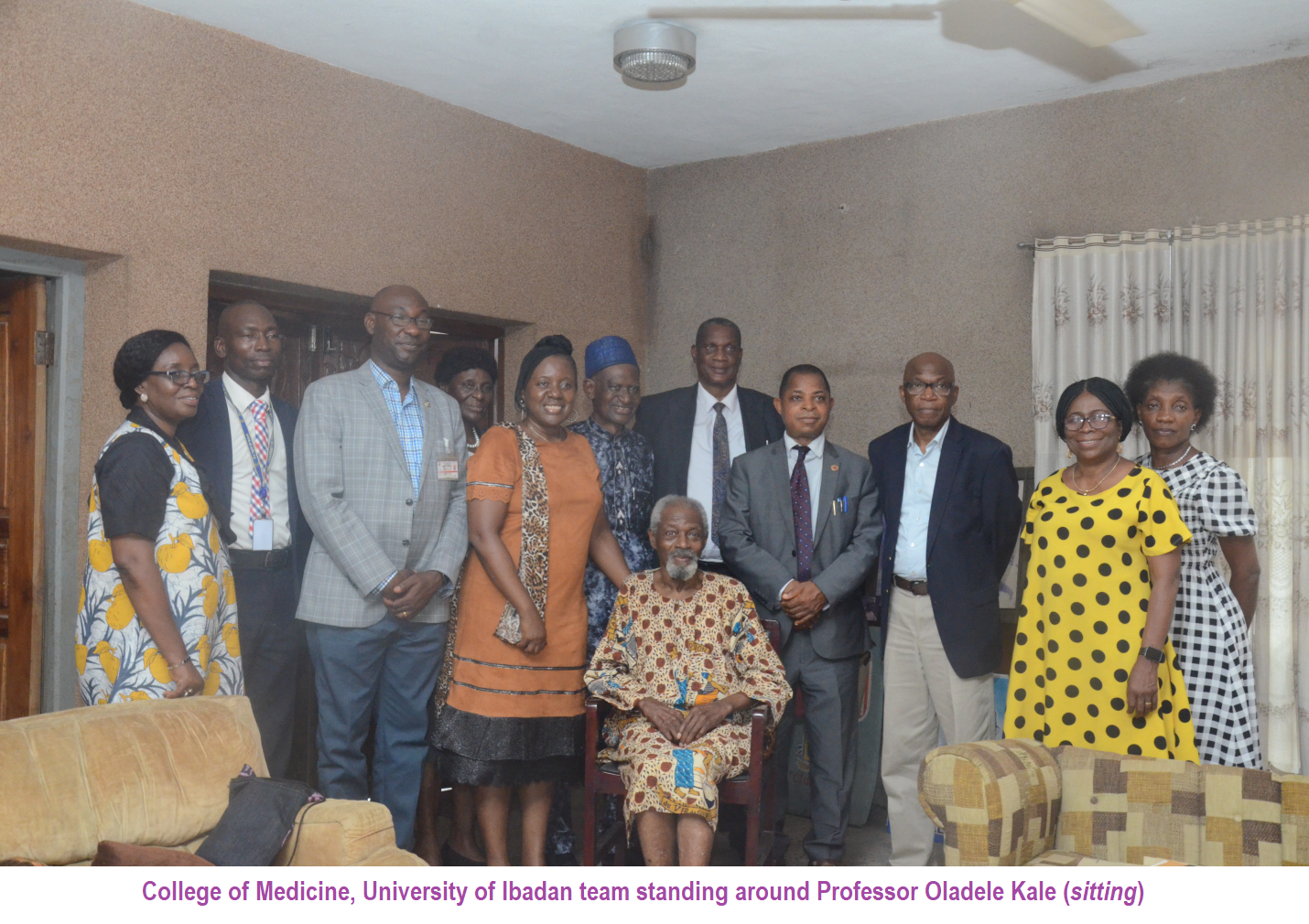 CONDOLENCE VISIT BY THE UNIVERSITY OF IBADAN COLLEGE OF MEDICINE EXECUTIVE COMMITTEE TO PROFESSOR OLADELE OLUSOJI KALE ON THE LOSS OF HIS BELOVED WIFE,  MAJOR GENERAL (RTD) DR. ADERONKE KALE