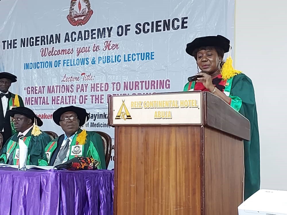 The Provost, College of Medicine, University of Ibadan (CoMUI) delivers an Academic Lecture at the Nigerian Academy of Science (NAS’) Induction of Fellows and Public Lecture in Abuja